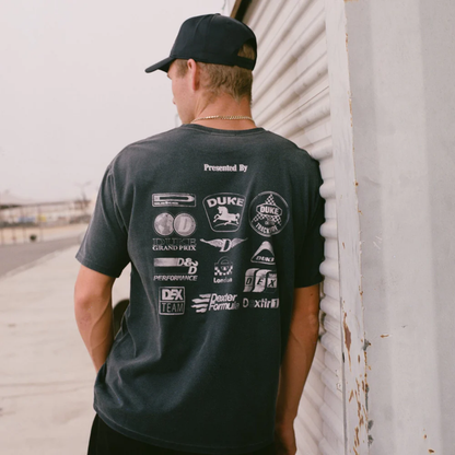 Polera Duke+Dexter DR Sponsors Washed Black Mono