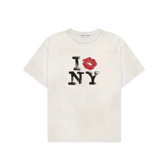 Polera Duke+Dexter I Kiss NY Vintage White