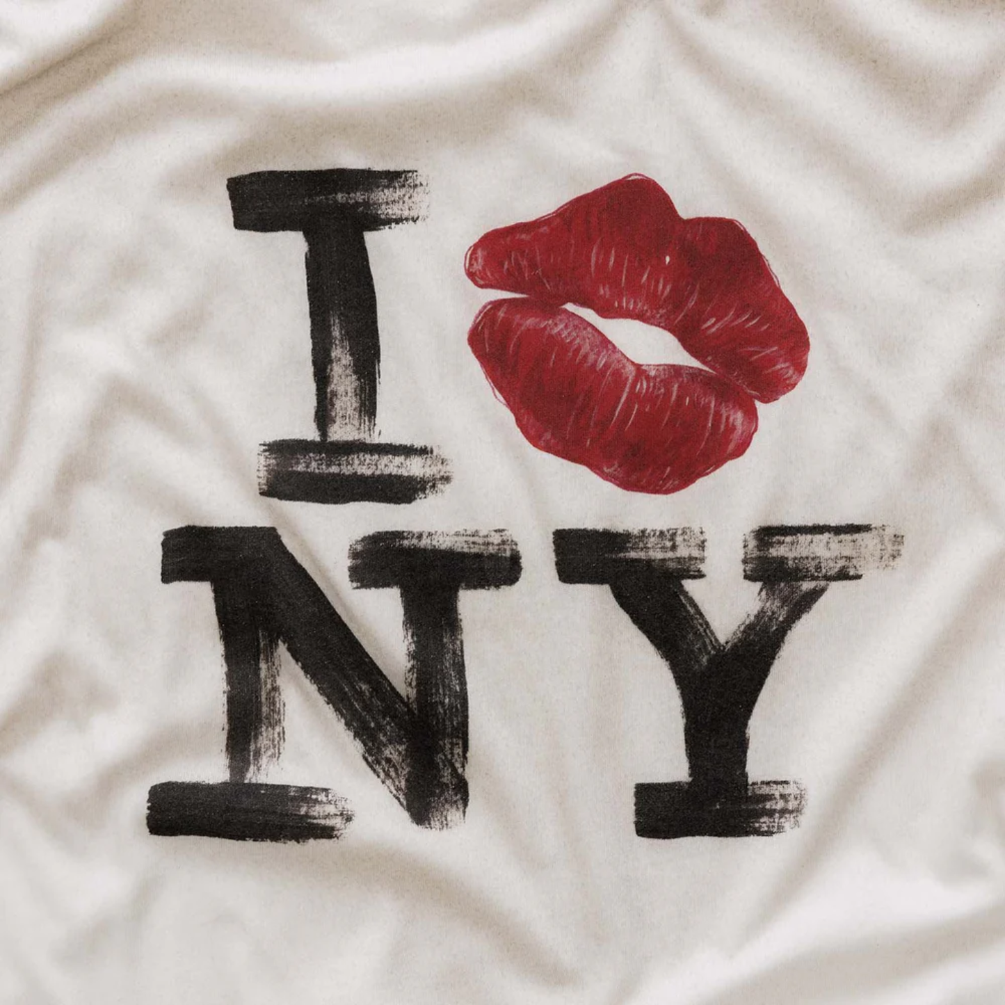 Polera Duke+Dexter I Kiss NY Vintage White