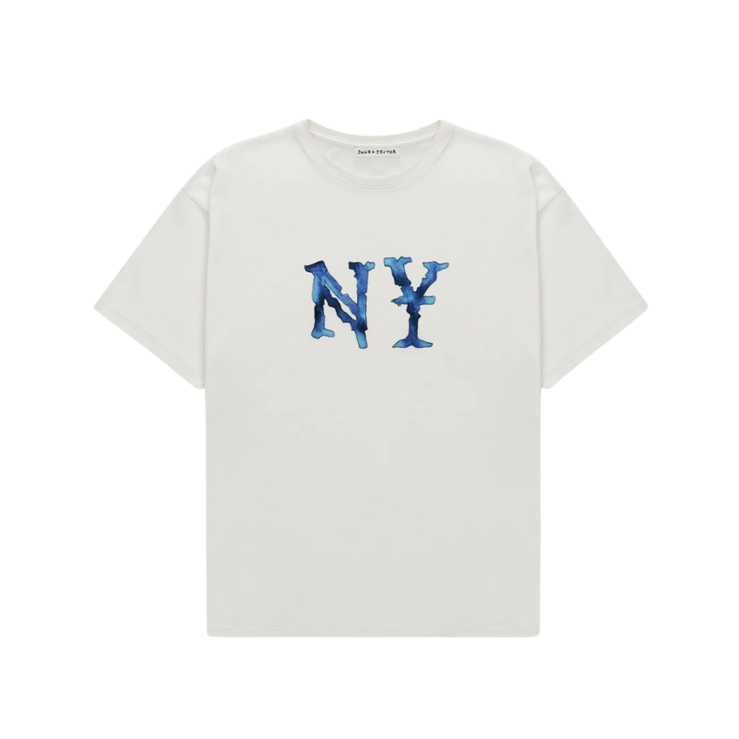 Polera Duke+Dexter NY Watercolour Vintage White