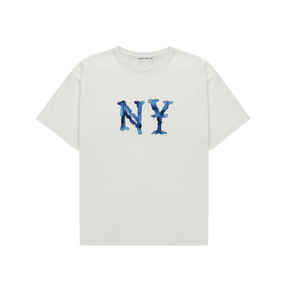 Polera Duke+Dexter NY Watercolour Vintage White