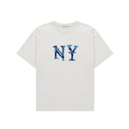 Polera Duke+Dexter NY Watercolour Vintage White