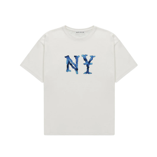 Polera Duke+Dexter NY Watercolour Vintage White