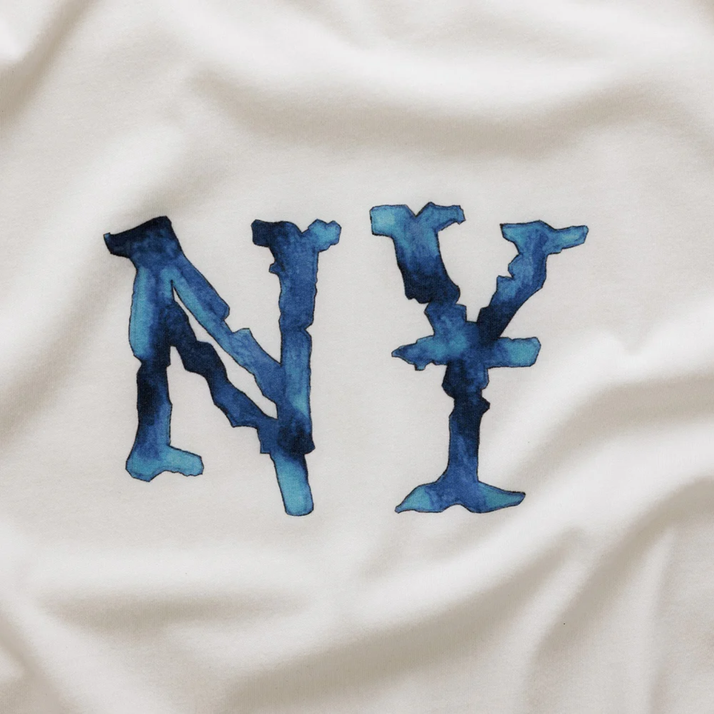 Polera Duke+Dexter NY Watercolour Vintage White