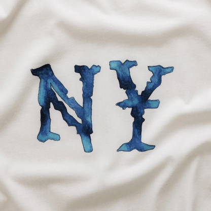 Polera Duke+Dexter NY Watercolour Vintage White