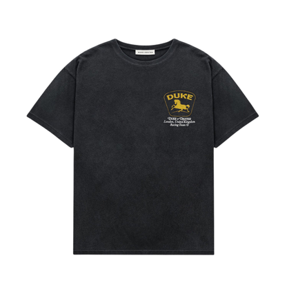 Polera Duke+Dexter DR Sponsors Washed Black + Yellow
