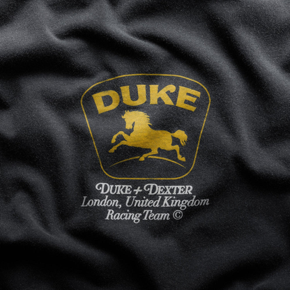 Polera Duke+Dexter DR Sponsors Washed Black + Yellow
