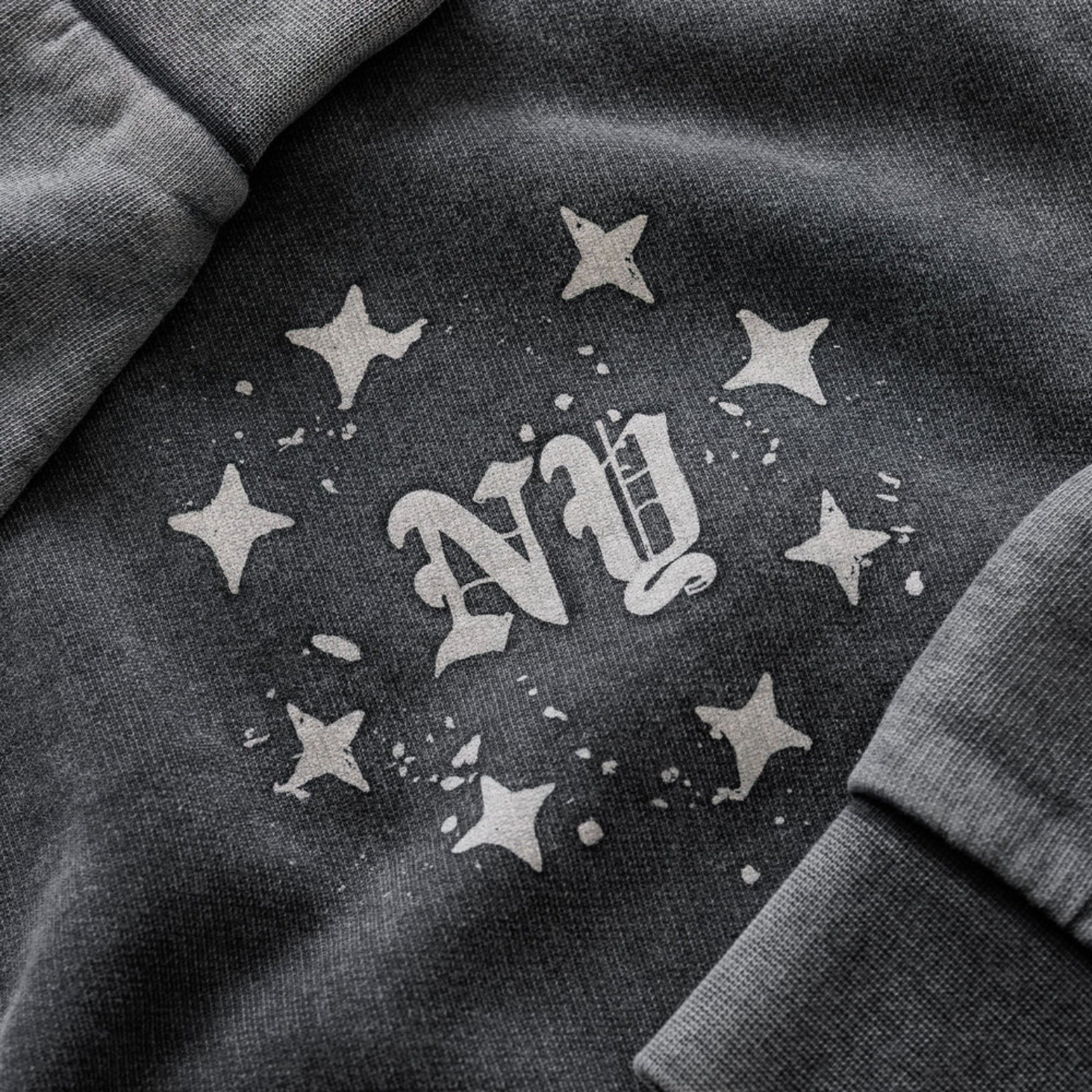 Poleron Duke+Dexter NY Paint Splatter Washed Grey