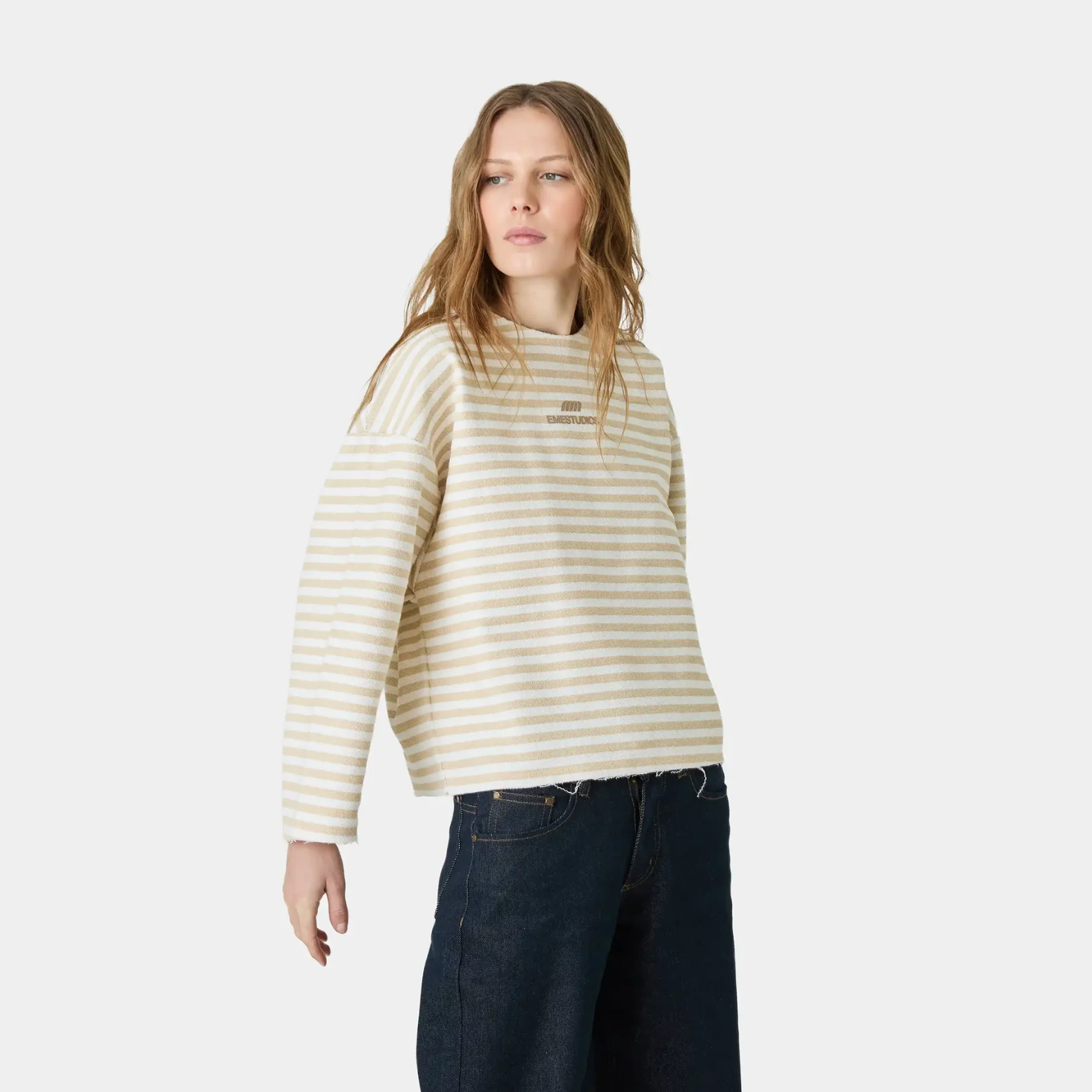 Poleron Eme Studios Sade Off Sand Reverse Crewneck