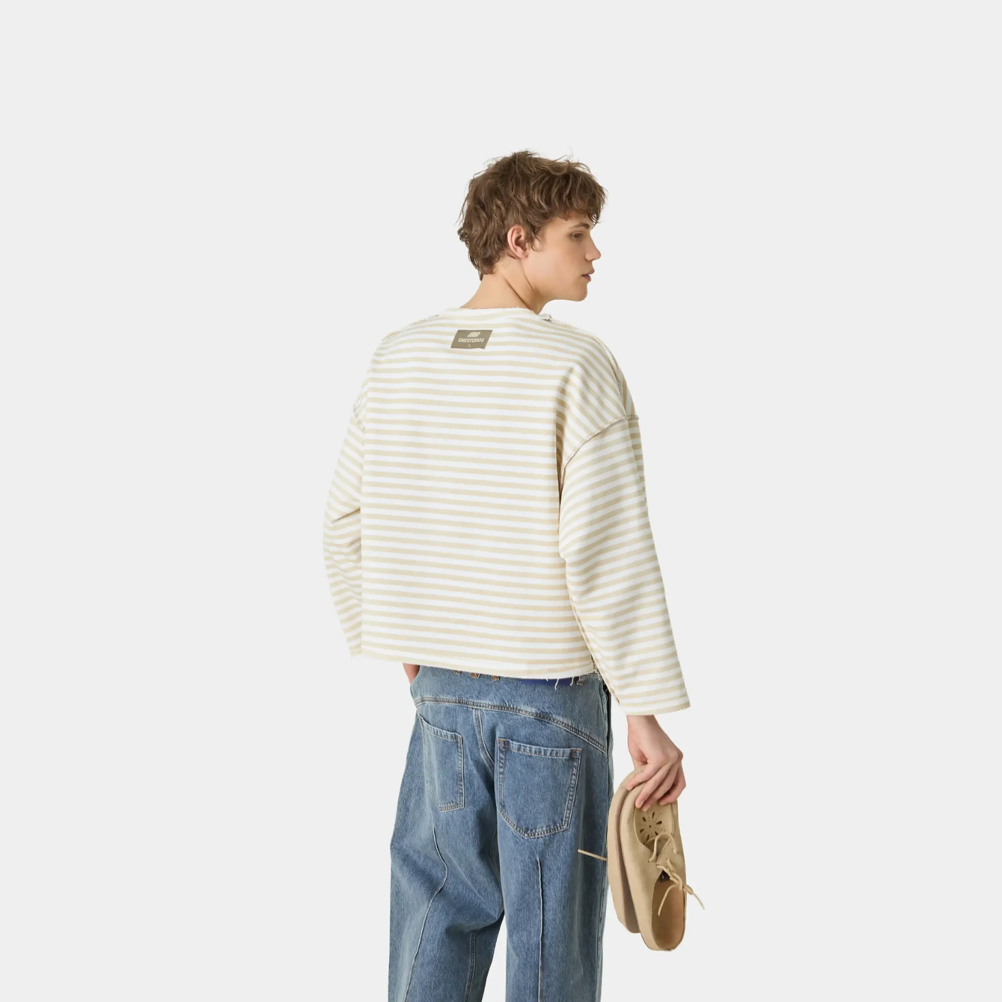 Poleron Eme Studios Sade Off Sand Reverse Crewneck