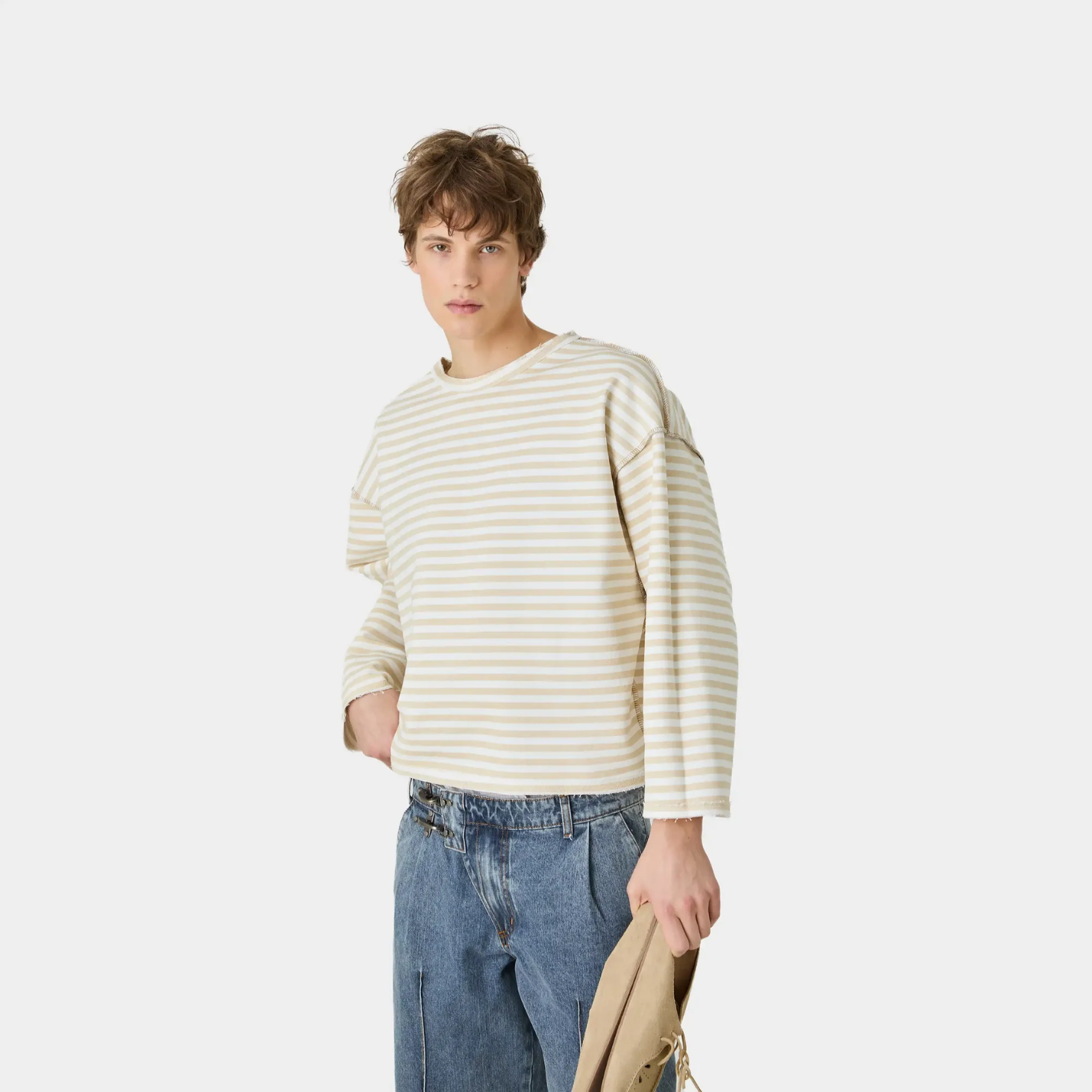 Poleron Eme Studios Sade Off Sand Reverse Crewneck