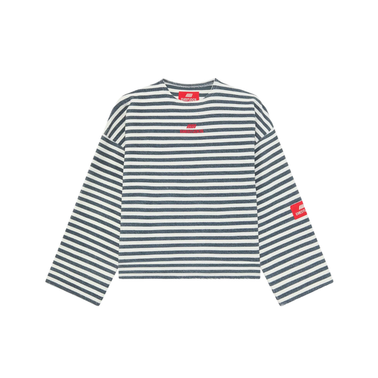 Poleron Eme Studios Sade Navy Reverse Crewneck