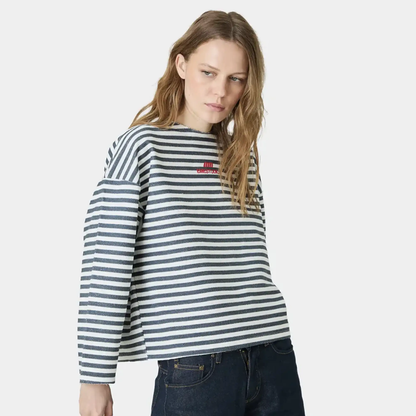 Poleron Eme Studios Sade Navy Reverse Crewneck