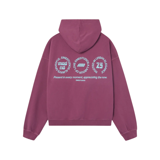 Poleron Eme Studios Stamp Maroon Oversized