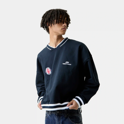 Poleron Eme Studios Academy Navy Oversized