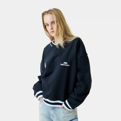 Poleron Eme Studios Academy Navy Oversized