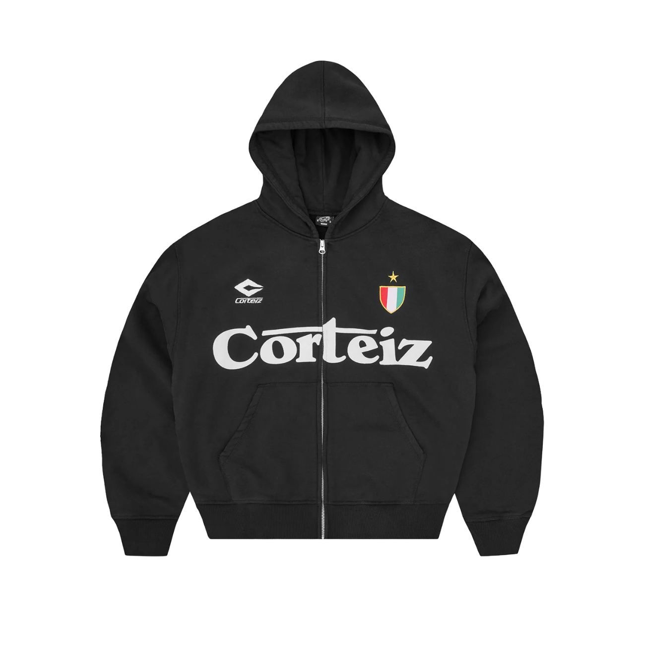 Poleron Corteiz Ghini Zip Black