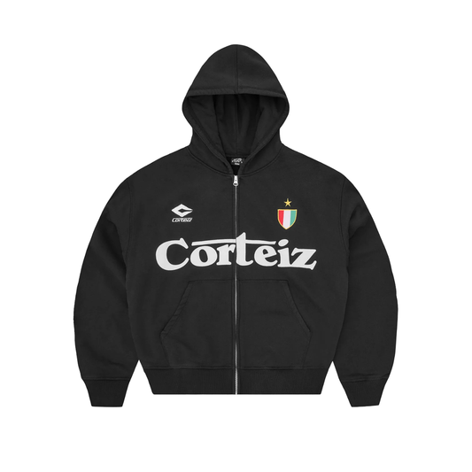 Poleron Corteiz Ghini Zip Black