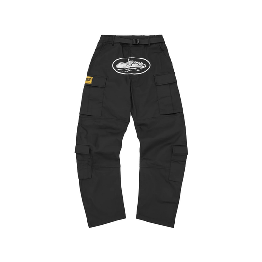 Pantalon Corteiz Alcatraz Cargo Black/White
