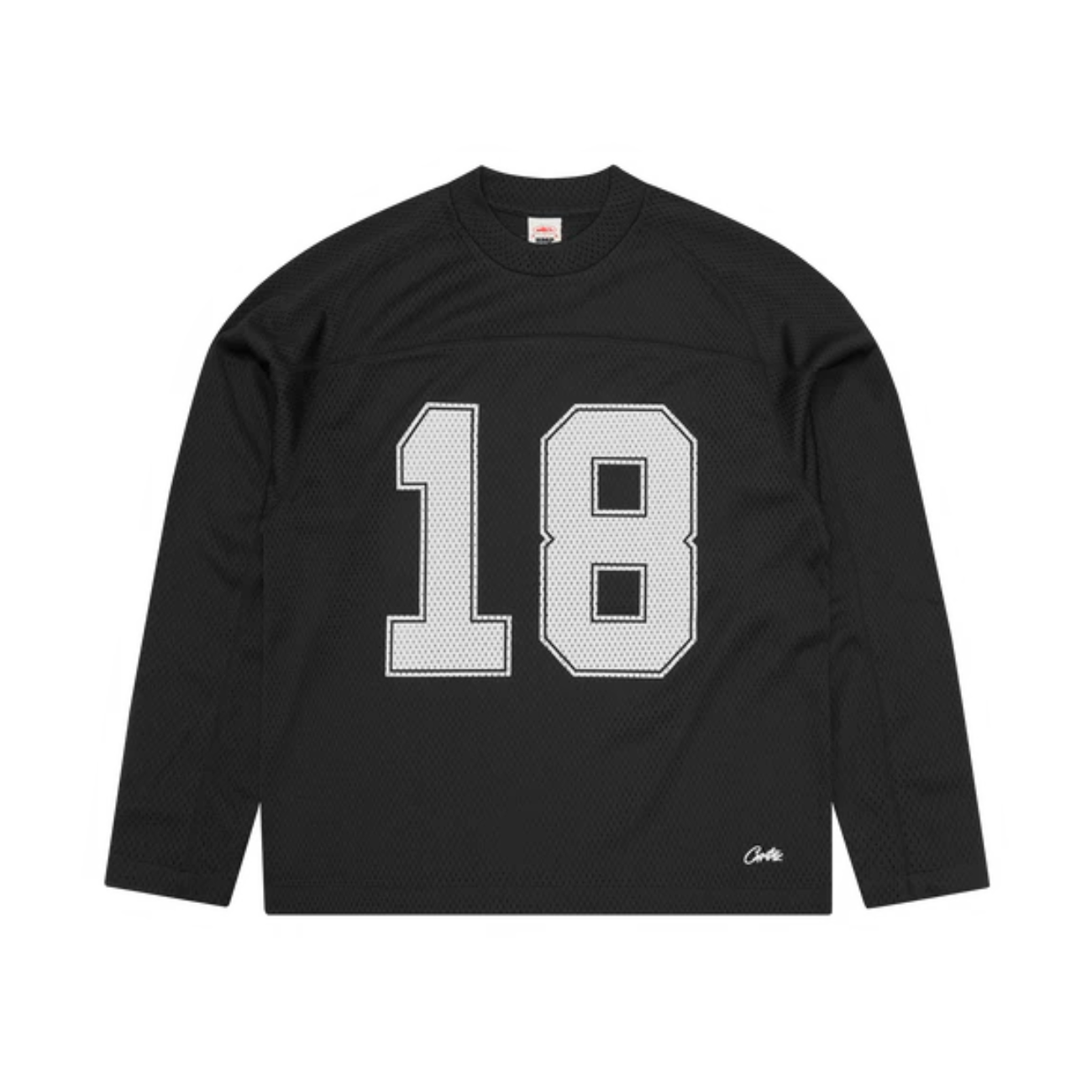 Polera Corteiz HMP Mesh Panel Jersey Black