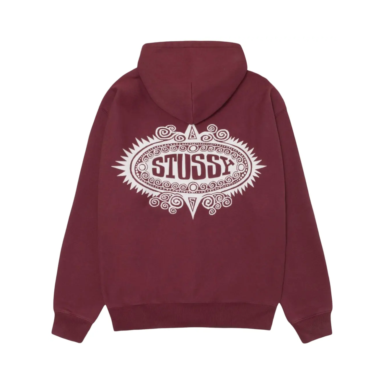 Poleron Stussy Mantra Zip Burgundy
