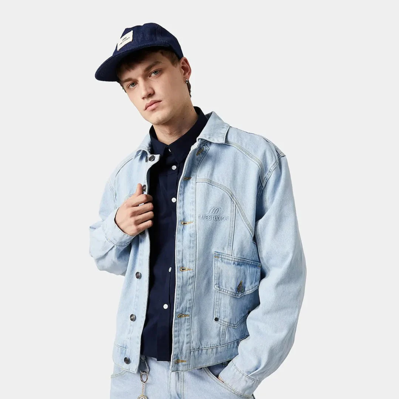 Chaqueta Eme Studios Eddy Pale Denim Boxy