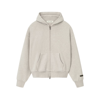 Poleron Essentials Classic Full Zip Heather Stone SS25