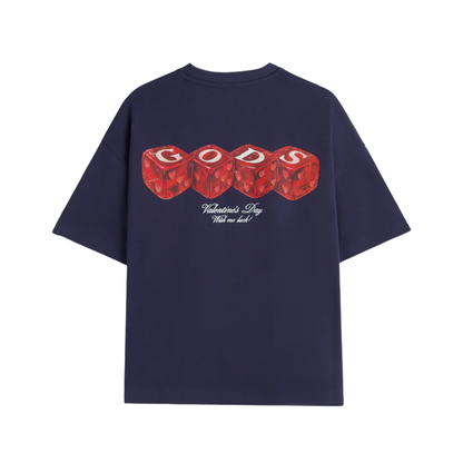 Polera Gods Brand Red Dice Navy