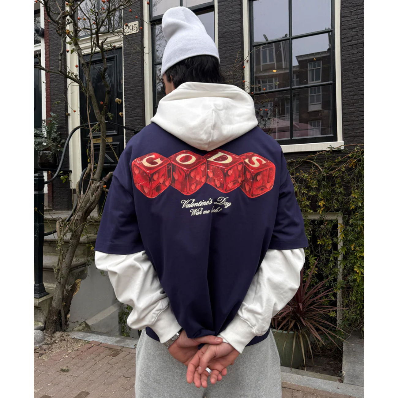 Polera Gods Brand Red Dice Navy