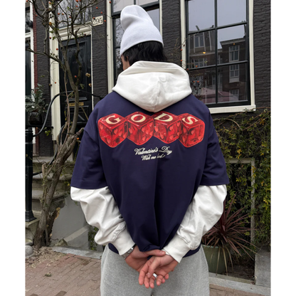 Polera Gods Brand Red Dice Navy