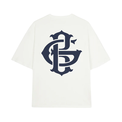 Polera Gods Brand Logo Boxy White
