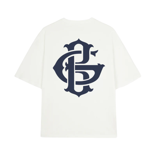 Polera Gods Brand Logo Boxy White