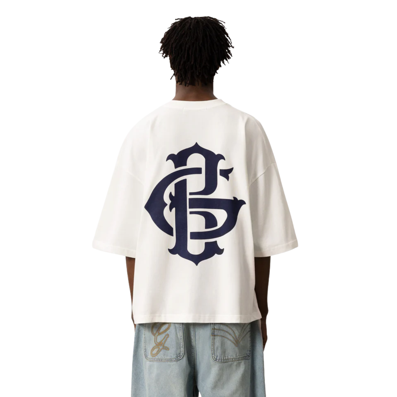 Polera Gods Brand Logo Boxy White