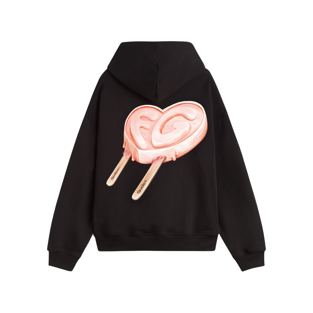 Poleron Gods Brand Iced Heart Black