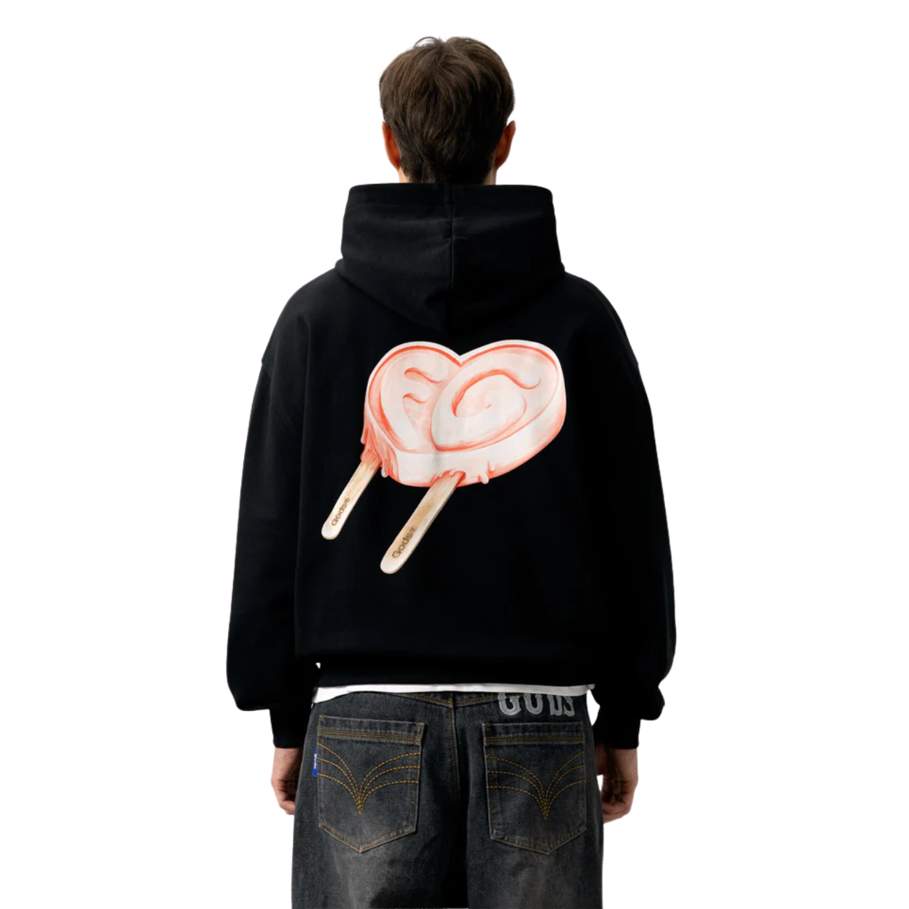 Poleron Gods Brand Iced Heart Black