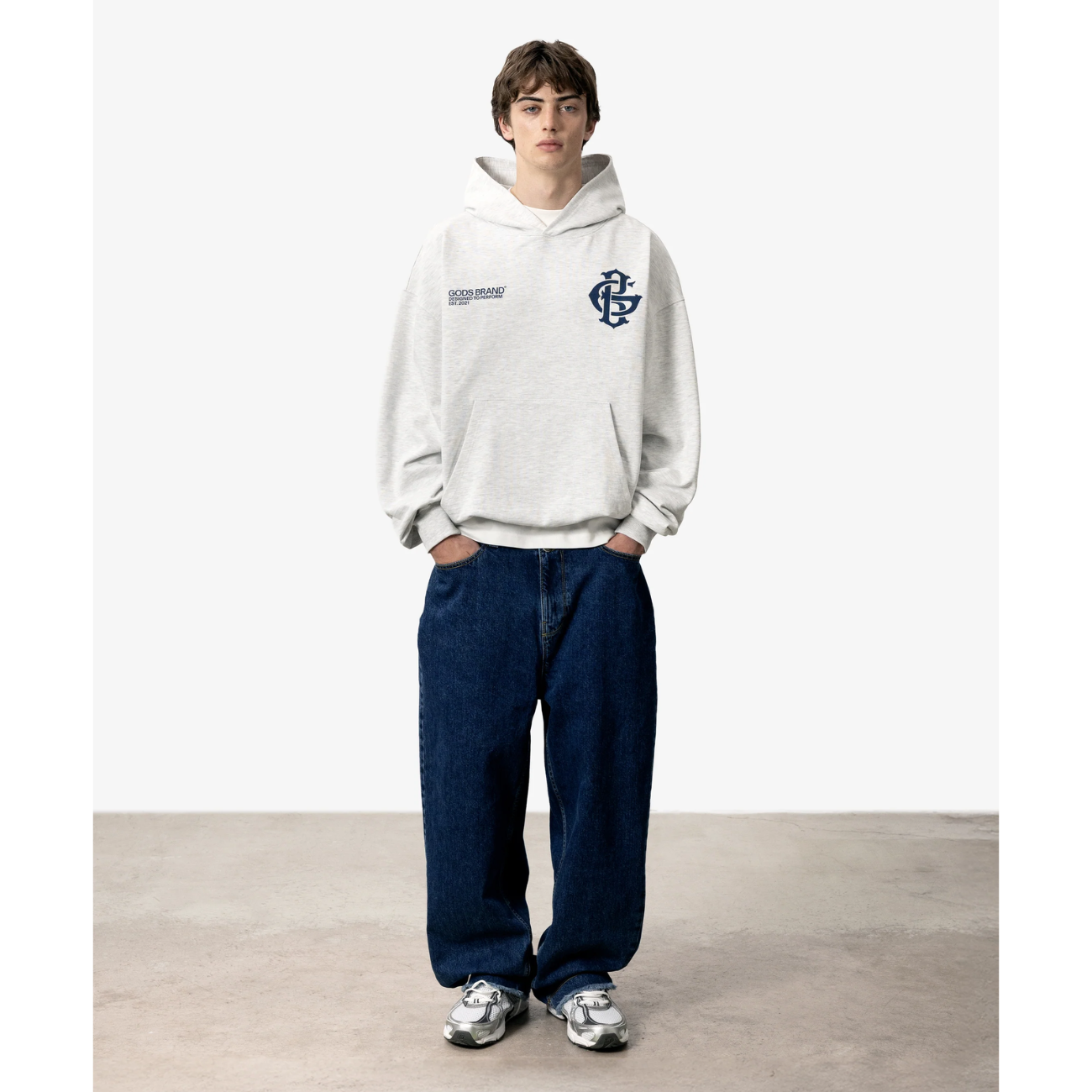 Poleron Gods Brand GB Logo Grey
