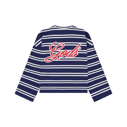 Polera Gods Brand Gods Star Striped LS Navy