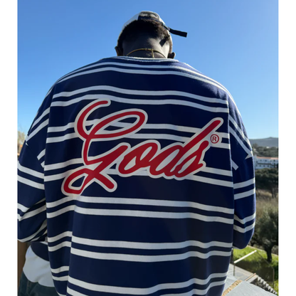 Polera Gods Brand Gods Star Striped LS Navy