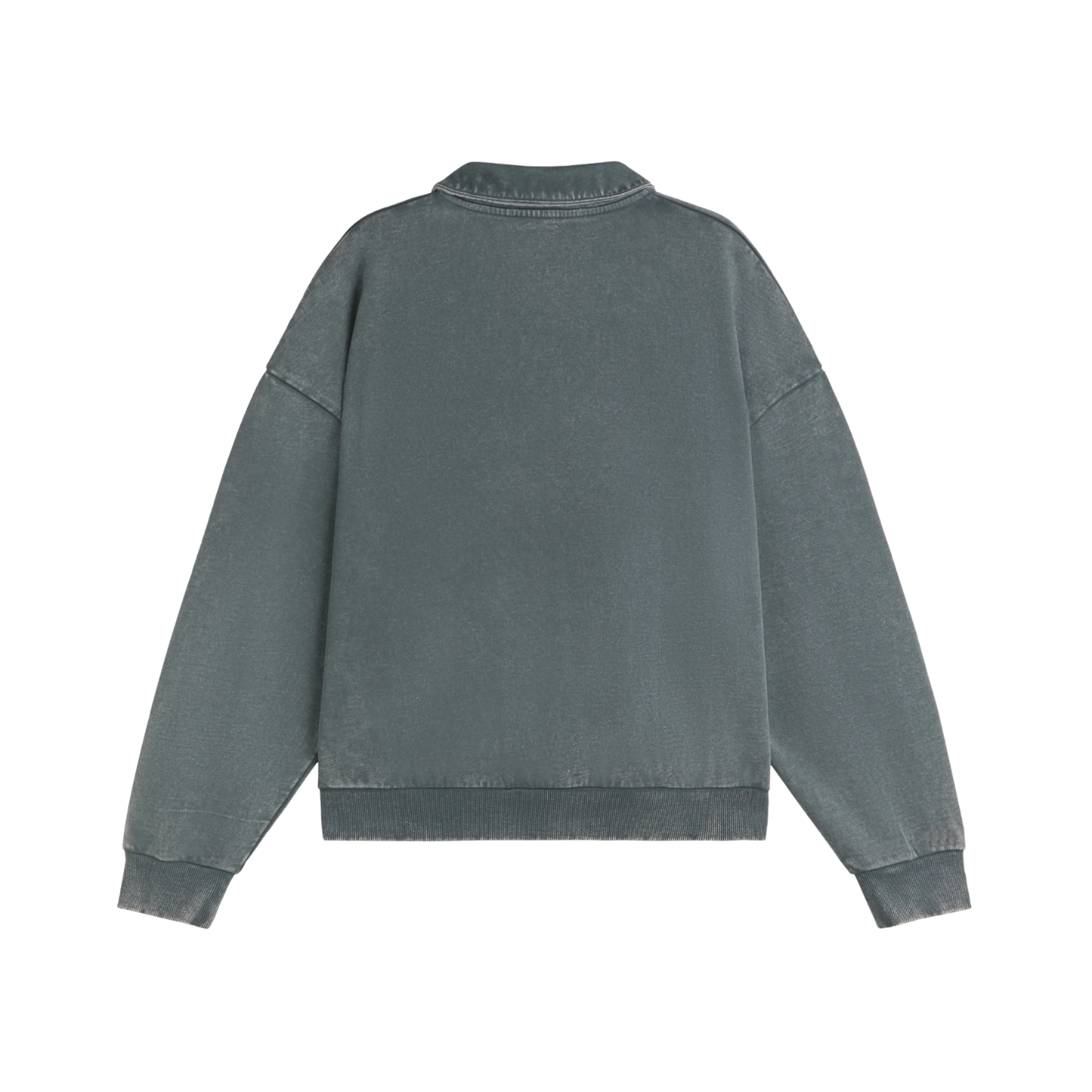 Poleron Gods Brand Half Zip Washed Dark Grey