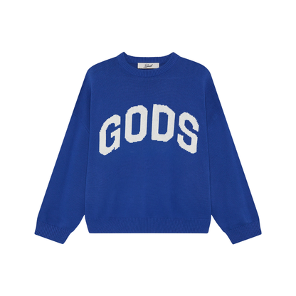 Sweater Fake Gods Knitted Blue