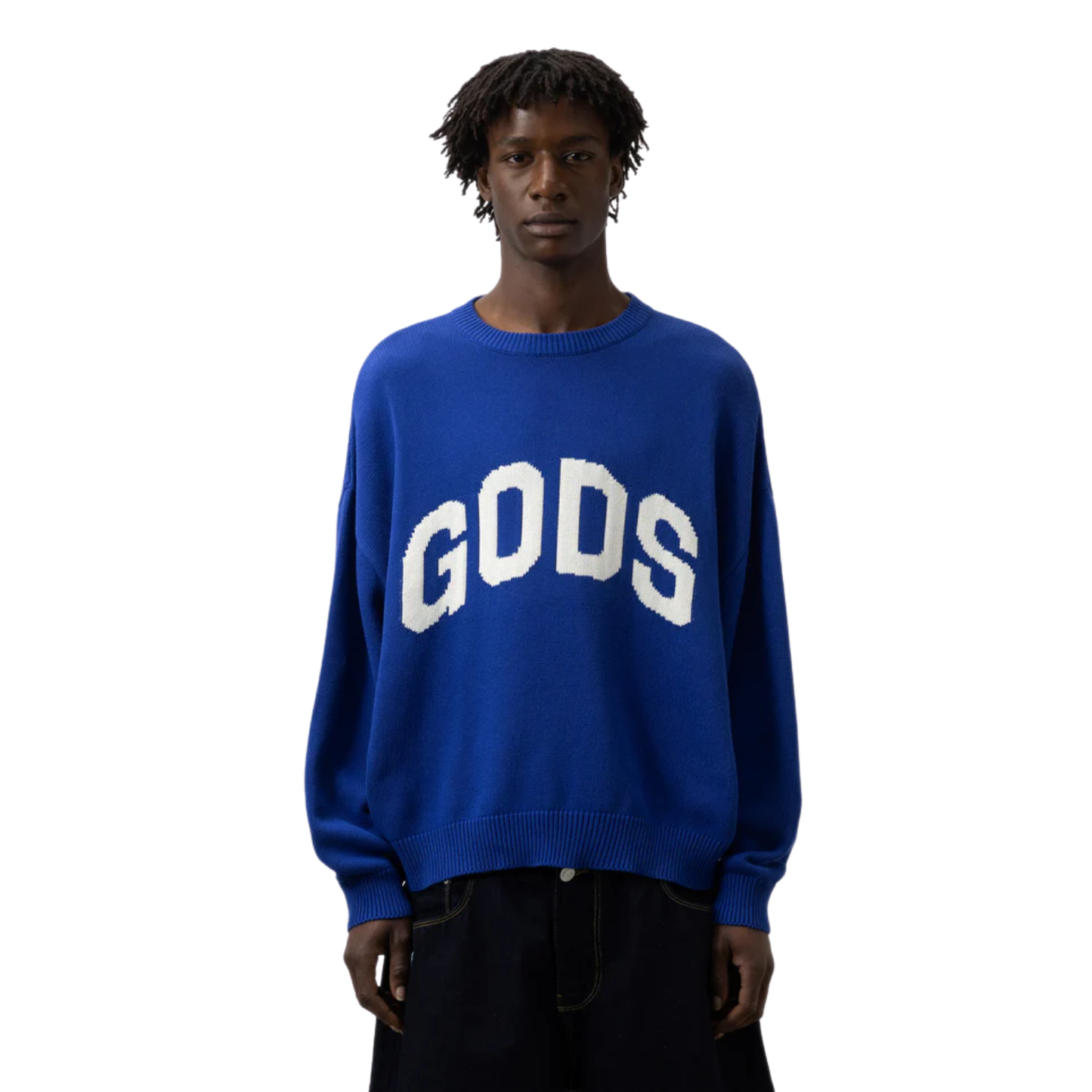 Sweater Fake Gods Knitted Blue