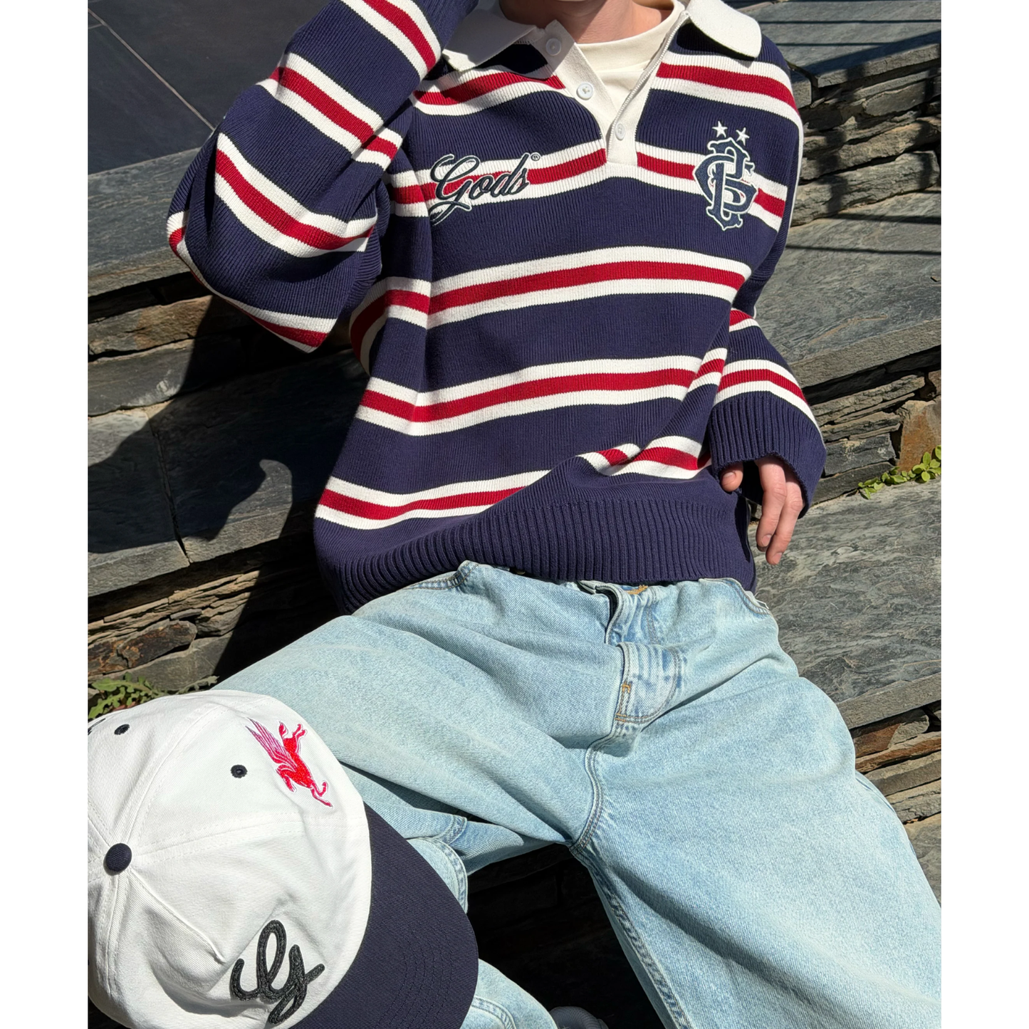 Sweater Gods Brand Star Striped Knitted