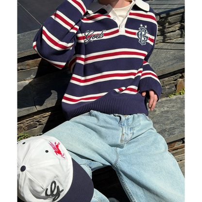 Sweater Gods Brand Star Striped Knitted