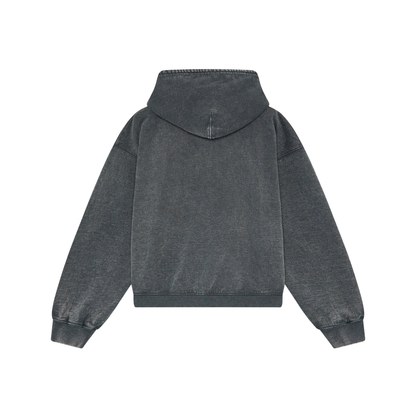 Poleron Gods Brand Sunfaded Zipper Dark Grey