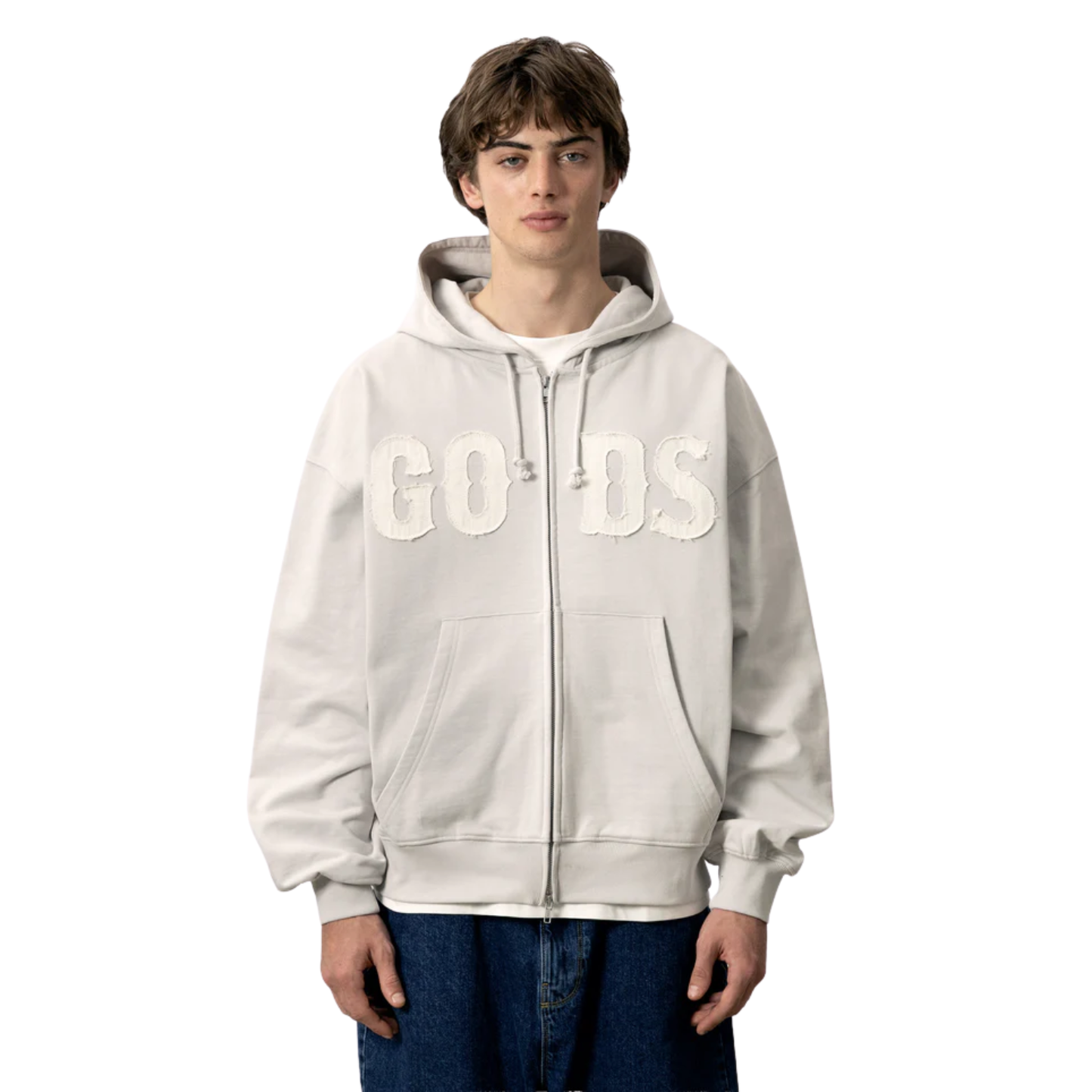 Poleron Gods Brand Zipper Light Grey