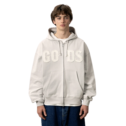 Poleron Gods Brand Zipper Light Grey
