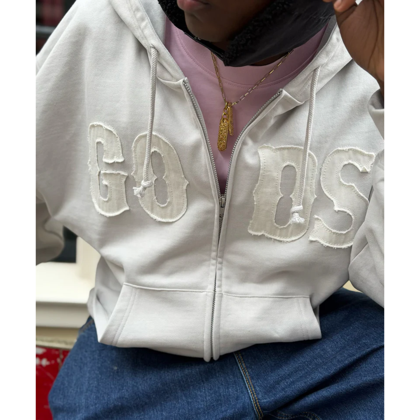Poleron Gods Brand Zipper Light Grey