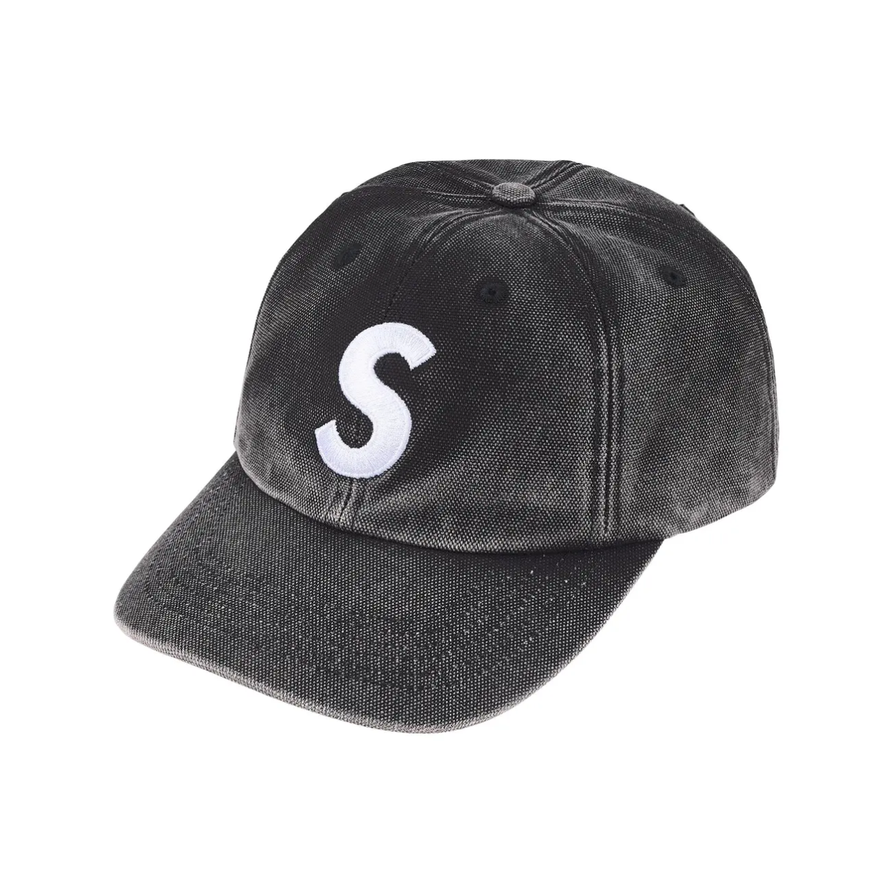 Gorro Supreme Pigment Coated S Logo 6-Panel Black