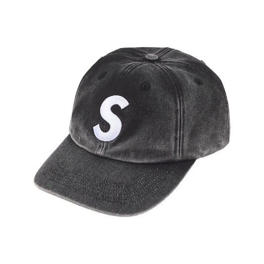 Gorro Supreme Pigment Coated S Logo 6-Panel Black