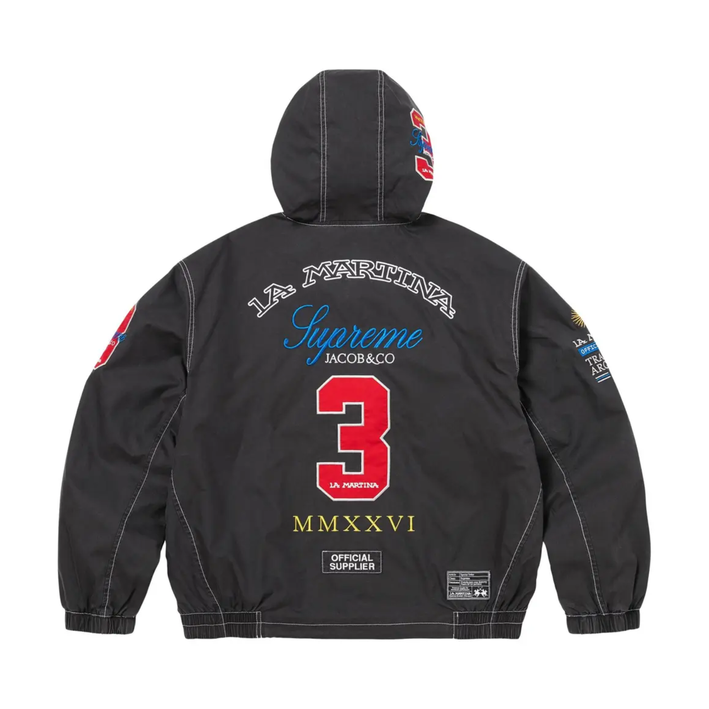 Chaqueta Supreme x La Martina x Jacob & Co Lightweight Black